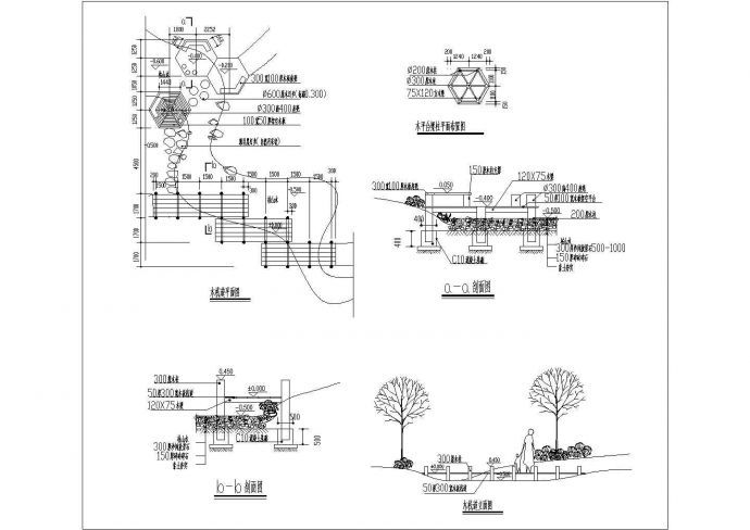 某木栈道CAD设计全套完整方案_图1