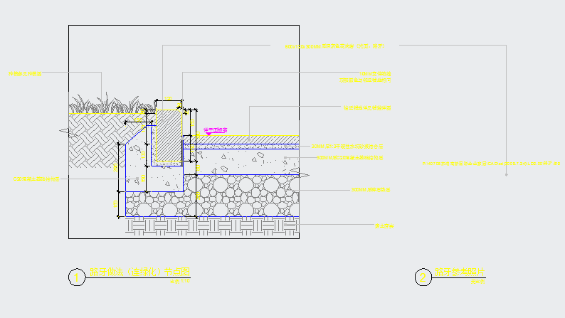 某路牙做法连绿化CAD完整设计构造节点图