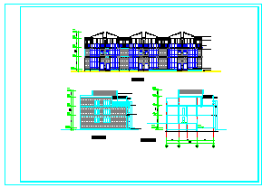 某联体别墅建筑cad设计方案图
