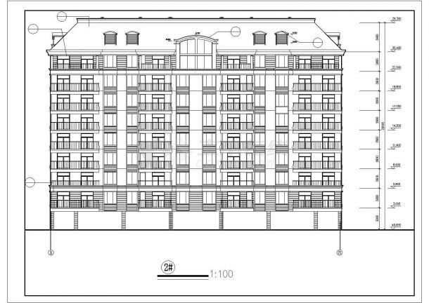 高层商业住宅楼全套建筑方案图纸-图二