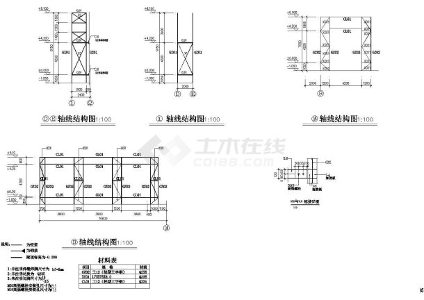 某钢结构售楼部详细设计cad施工图-图一