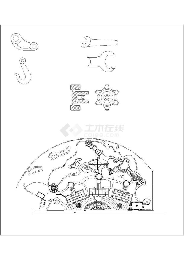 某景观住宅CAD全套详细施工设计图纸-图一