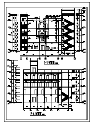 1000平米某四层钢筋混凝土结构综合楼结构施工cad图_综合楼施工-图二