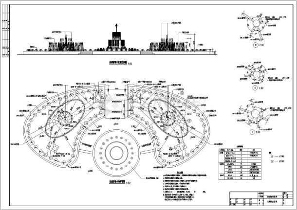 某花园小区喷泉CAD设计景观施工详图-图一
