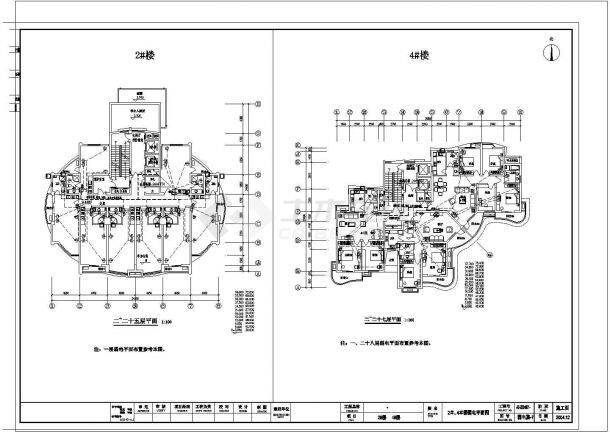 高层小区综合布线设计施工CAD图纸-图二