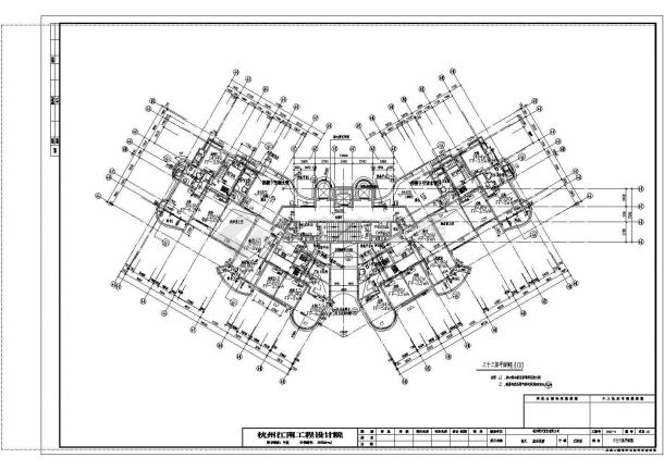 高层户式住宅楼中央空调设计施工CAD图-图二