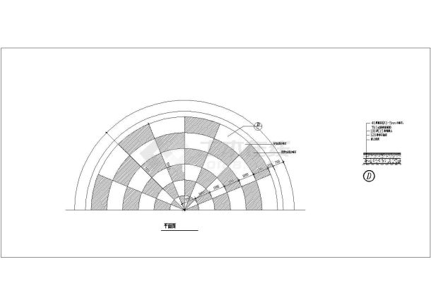 某广场铺装CAD节点构造平面图方案-图二