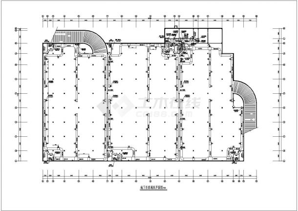 某地下车库通风设计施工CAD图-图二
