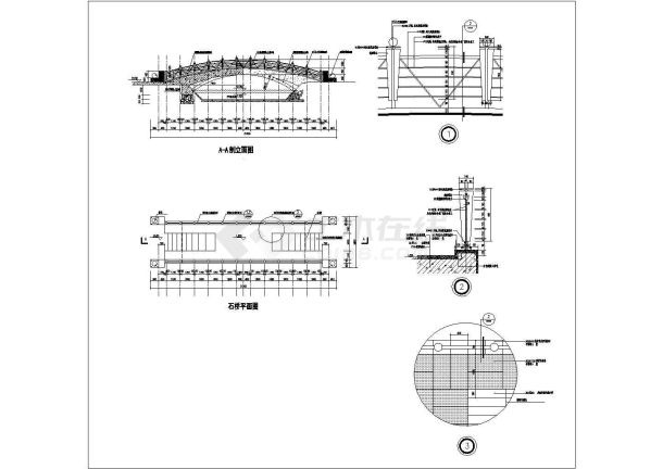 某园桥方案石桥CAD全套详细设计完整构造图纸-图一