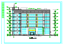 6层框架结构办公楼设计建筑cad施工图-图二