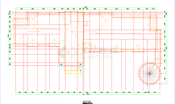 某地三层15班幼儿园建筑初设图CAD图纸-图二