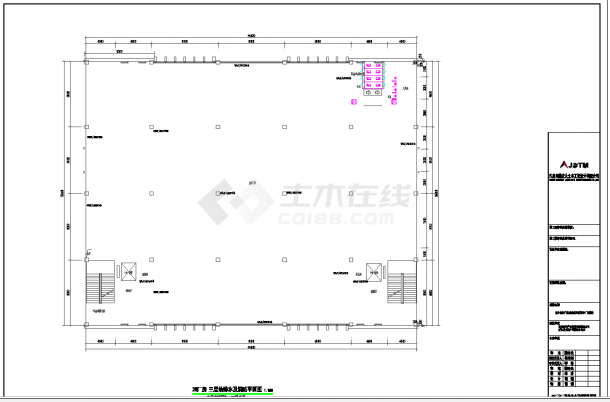 某地生产孵化厂房给排水施工图CAD图纸-图二