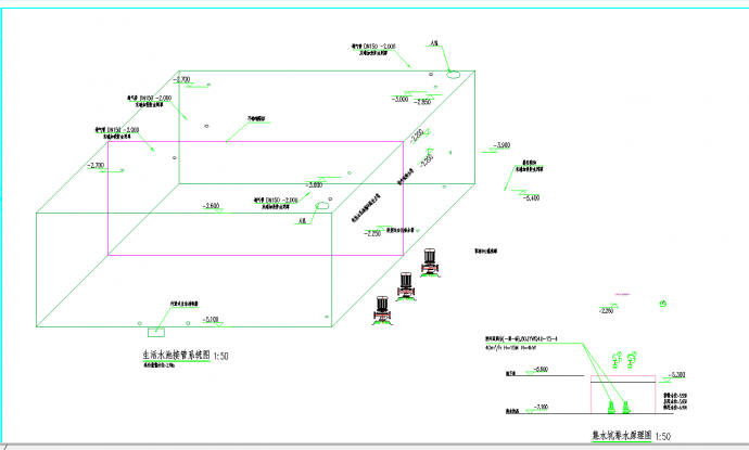 某地水泵房施工图CAD图纸_图1