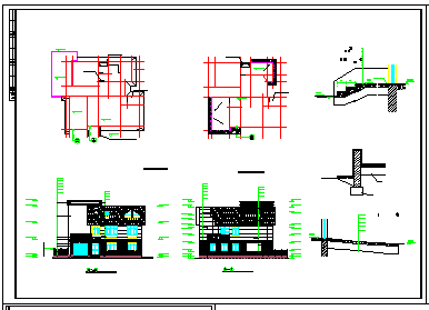 某地多层小别墅建筑cad施工设计图
