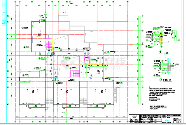 某地西南三层幼儿园结构施工图CAD图纸-图二