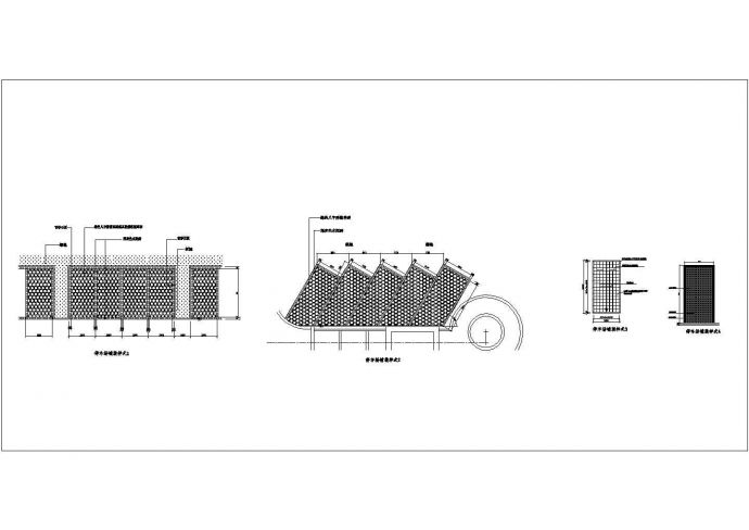 某停车场铺装样式CAD全套施工详细图纸_图1