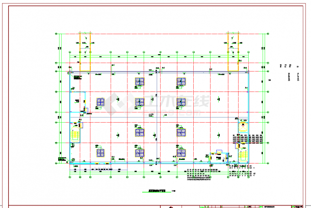 某地中药生产厂房给排水施工图CAD图纸-图二
