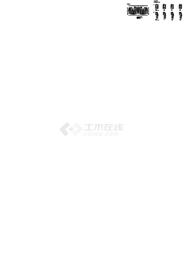 重庆市凤斓花园小区住宅楼520平米标准层平面设计CAD图纸（2梯8户）-图一