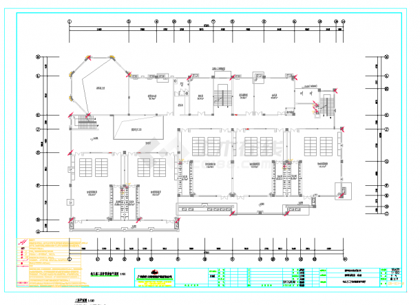 某地框架剪力墙结构幼儿园电气施工CAD图纸-图二