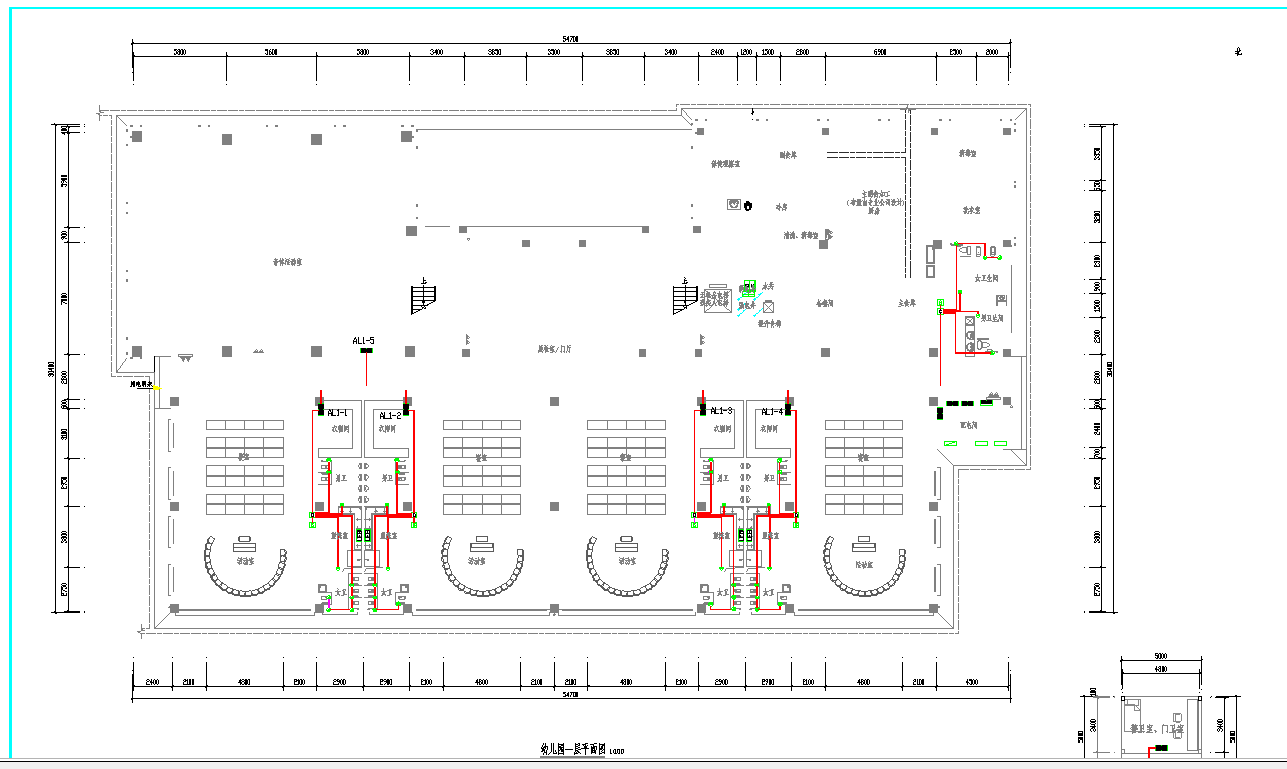 某地框架结构幼儿园电气施工图CAD图纸