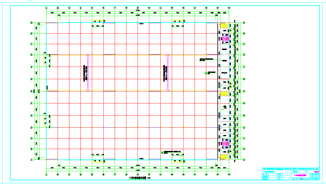 某地门式刚架结构单层厂房建筑施工图CAD图纸