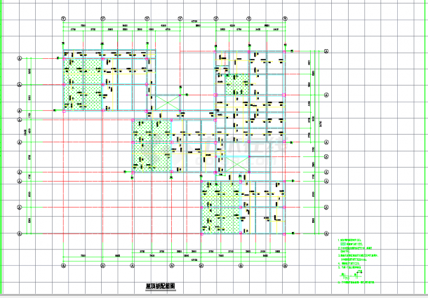 某地某三层幼儿园混凝土框架结构施工图CAD图纸-图一