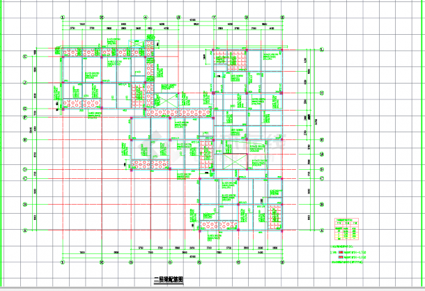 某地某三层幼儿园混凝土框架结构施工图CAD图纸-图二