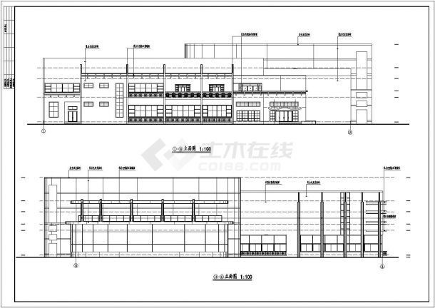 某二层娱乐中心体育健身楼建筑设计图-图二