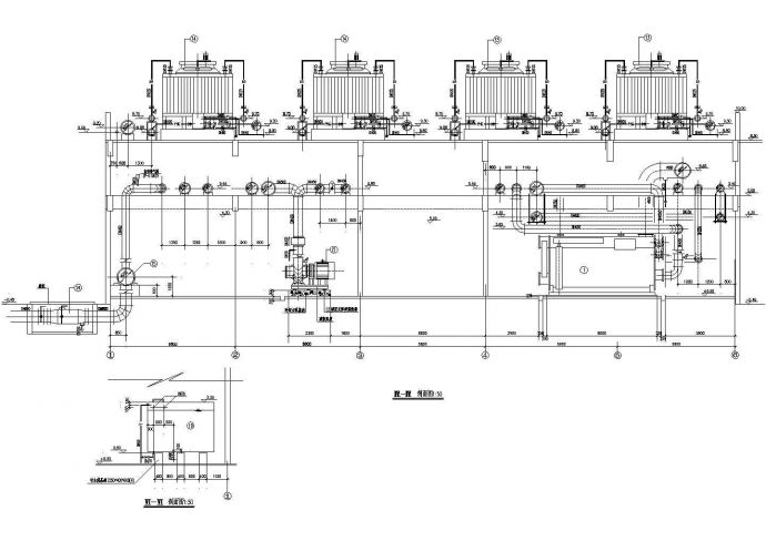 二台溴化锂直燃机组全套机房设计图纸_图1