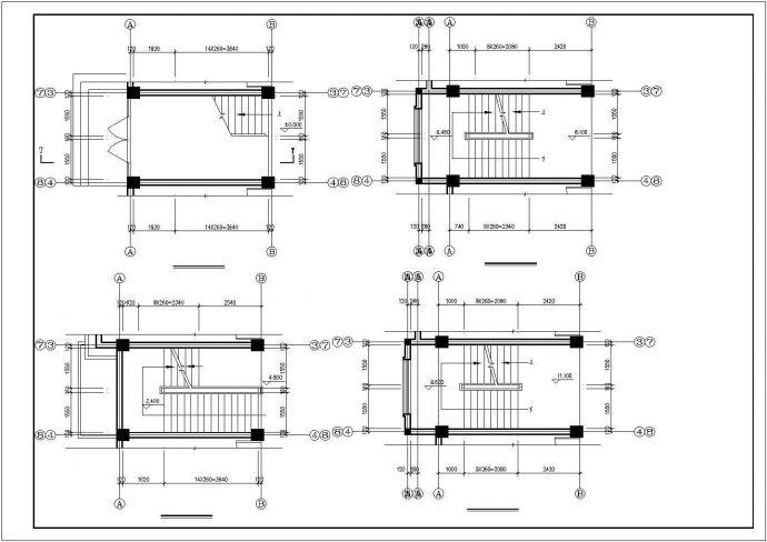 某互联网公司五层办公楼建筑设计图纸_图1