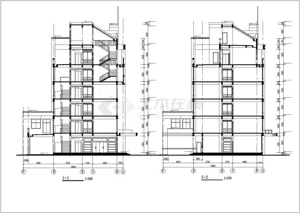 某六层办公楼建筑设计详细施工图-图二