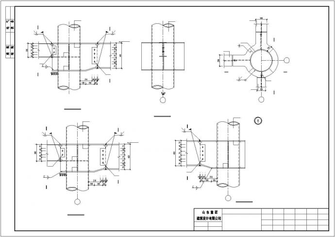 某产业园三层钢结构房屋设计施工CAD图纸_图1