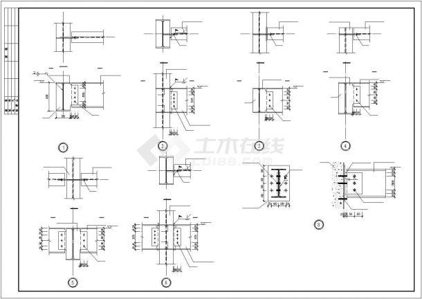 某产业园三层框架办公室设计施工CAD图纸-图二