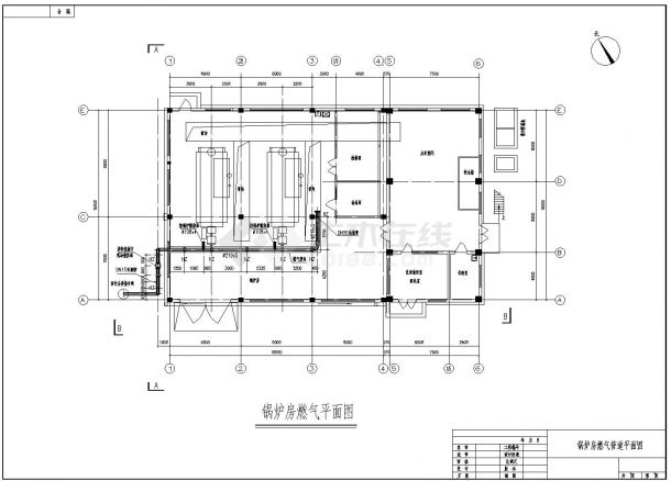 某锅炉房燃气管道结构设计图-图一