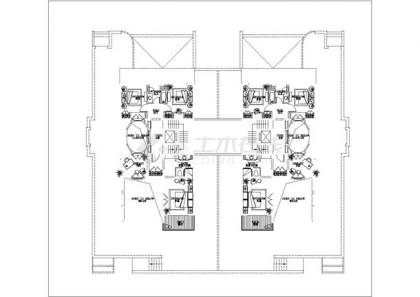 重庆某小区366平米三层框混结构单体别墅平面设计CAD图纸（含地下1层）-图一