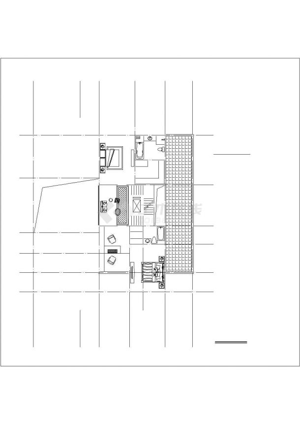 沈阳市某现代村镇418平米3层框架结构单体乡村别墅平面设计CAD图纸-图一
