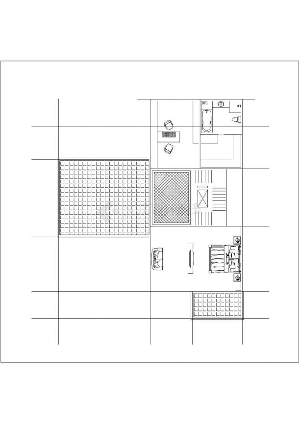 沈阳市某现代村镇418平米3层框架结构单体乡村别墅平面设计CAD图纸-图二