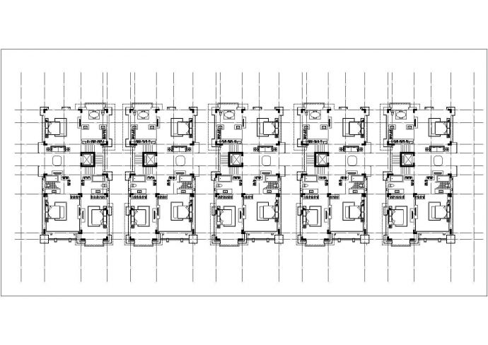 三层框混结构连体式高档住宅楼平面设计CAD图纸（3套方案/含地下双层）_图1