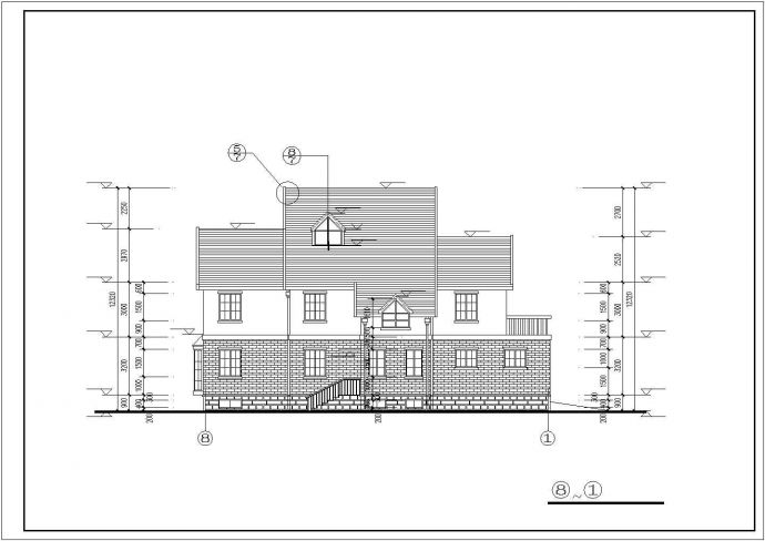 某二层东南亚风格别墅建筑施工图纸（11张图纸)_图1