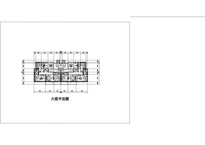 成都市湖山斓园小区6层砖混住宅楼平面设计CAD图纸（含跃层和地下1层）_图1