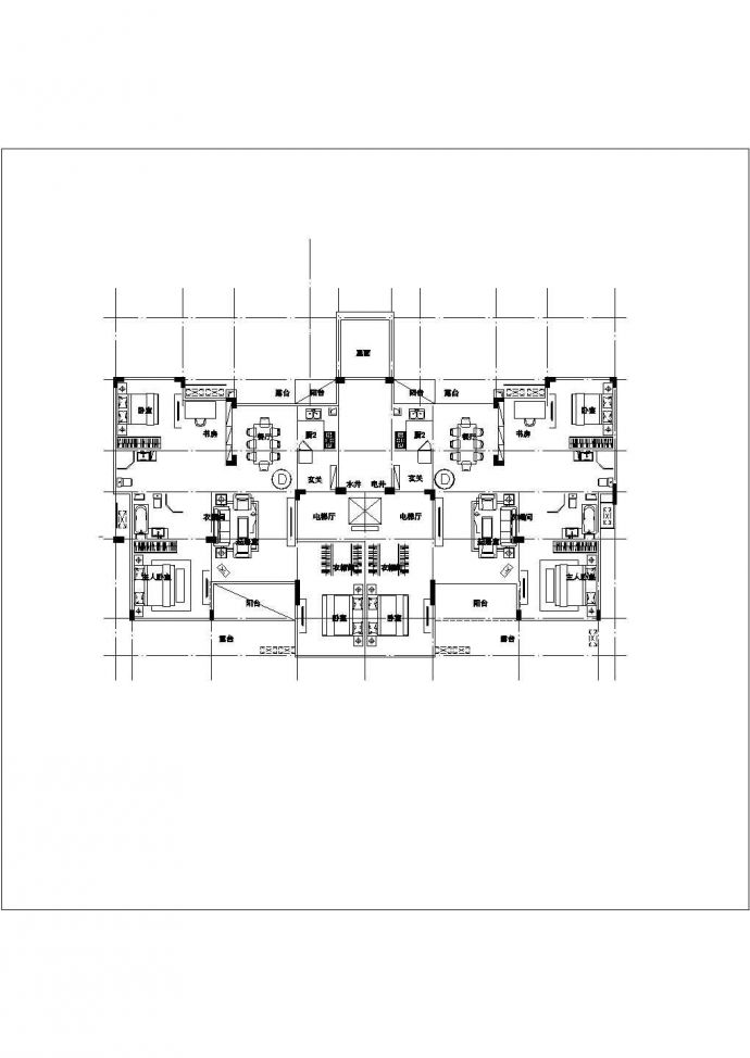 重庆市秦澜花园小区7层框混结构住宅楼平面设计CAD图纸（含地下1层）_图1