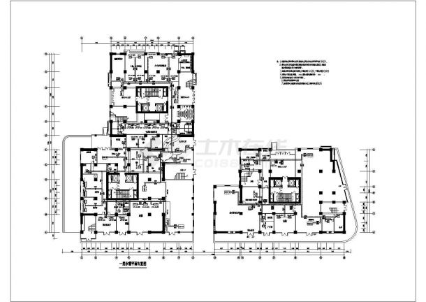商住公寓中央空调设计CAD图-图二