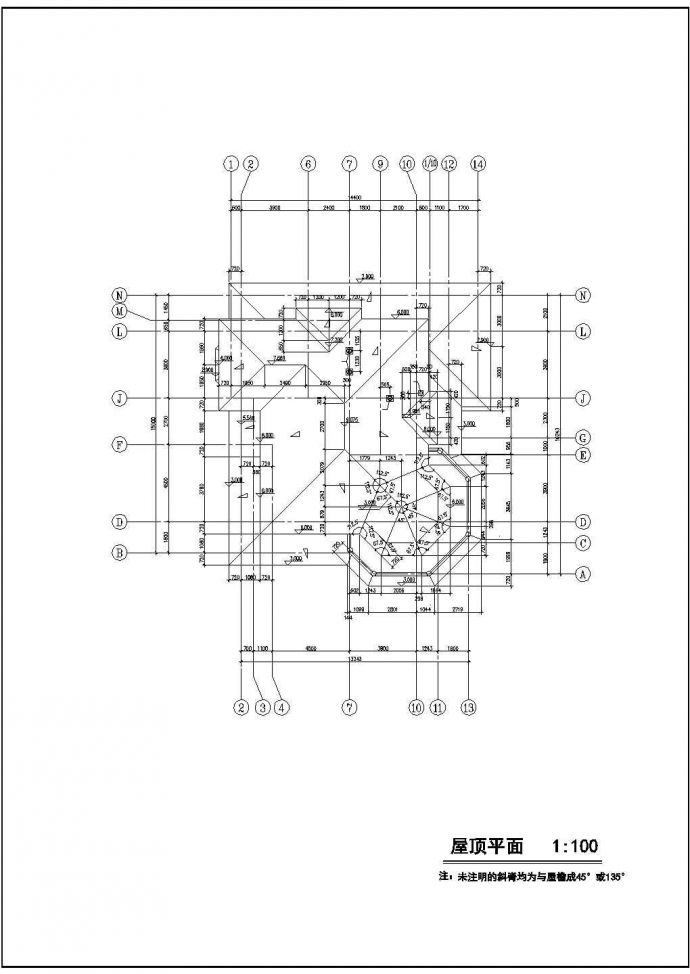 某333㎡三层东南亚风格别墅建筑设计图纸（含设计说明）_图1