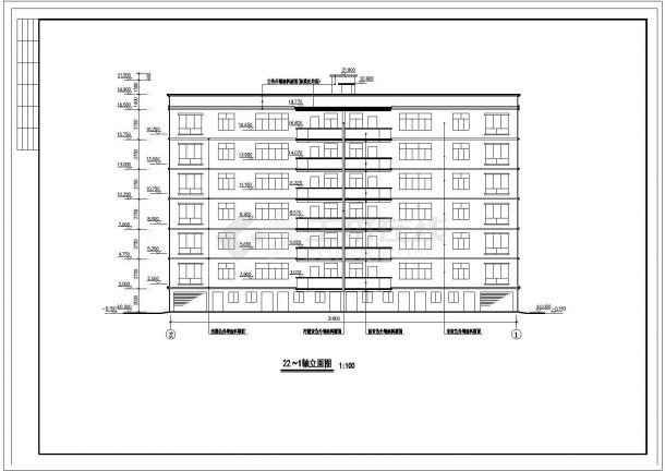 某1956㎡六层现代风格别墅建筑施工图纸（标注明细）（含设计说明）-图一