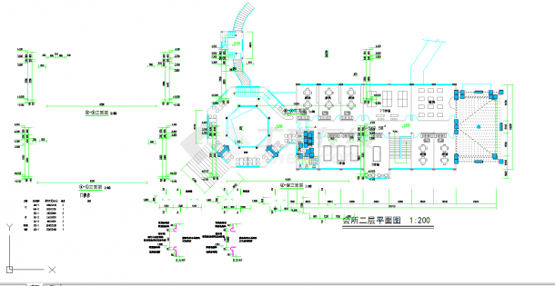 某地某欧式二层会所建筑设计方案CAD图纸-图二