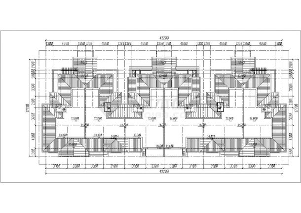 深圳锦椿花园小区2700平米4层框混结构住宅楼全套建筑设计CAD图纸-图一