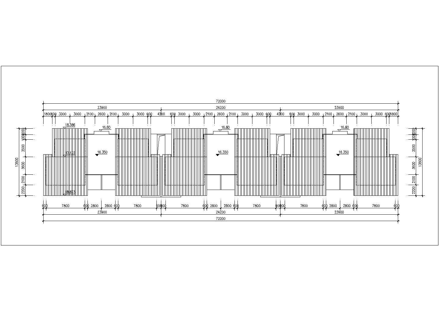 衡阳市畅春苑小区6层砖混结构组合式住宅楼全套建筑设计CAD图纸