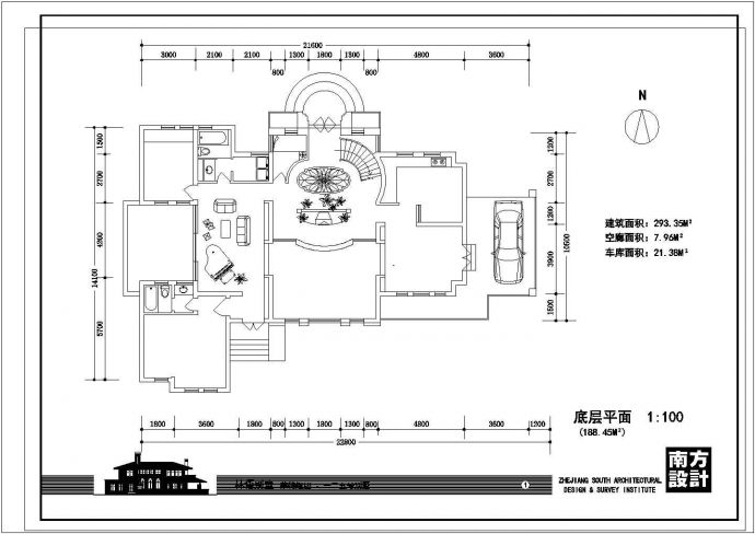 某家庭式风格别墅CAD详细施工图纸_图1