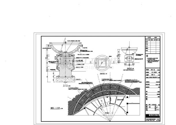 某铺装及花钵CAD全套构造设计详图-图一