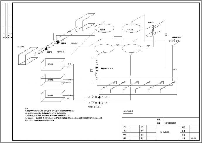 热水双回收全套系统施工设计CAD图纸_图1